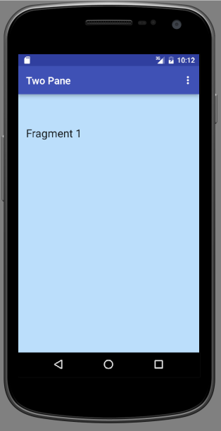 Figure 1: Display single fragment