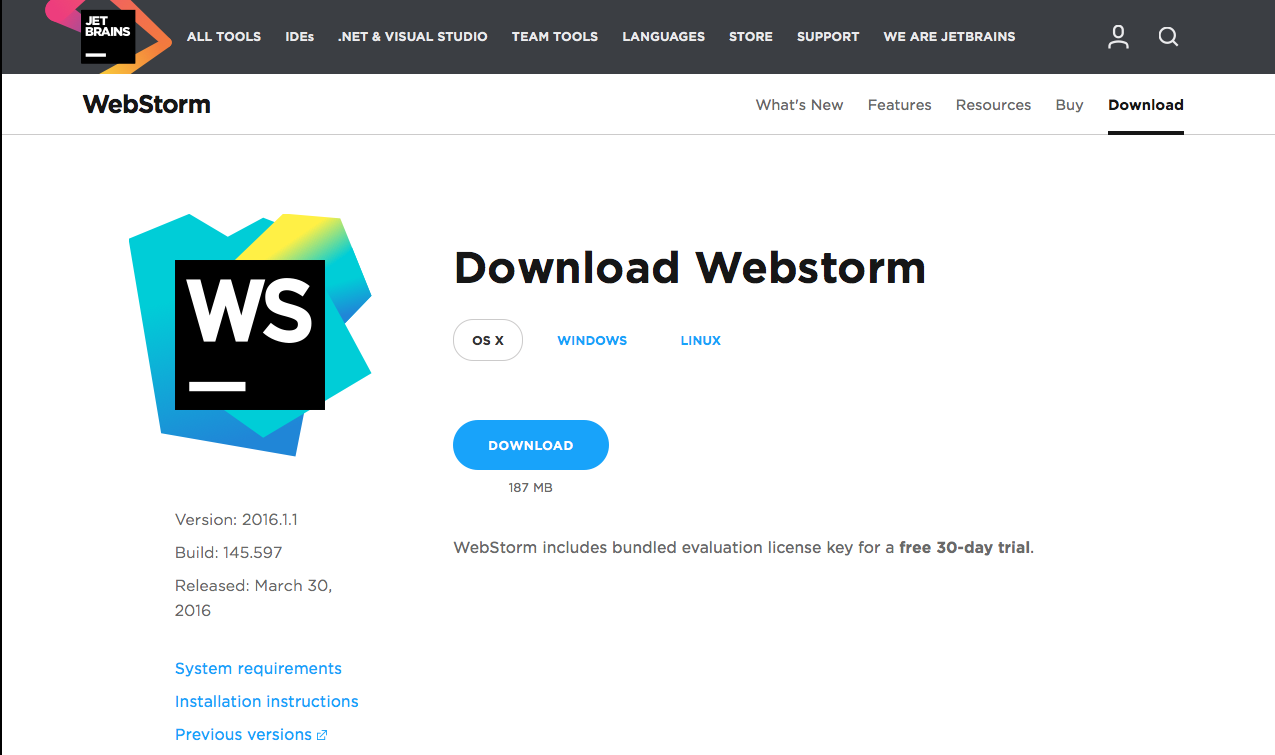 instal the last version for mac JetBrains WebStorm 2023.1.3